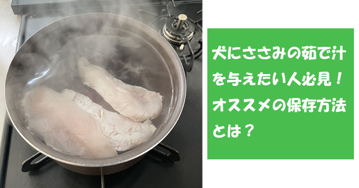 犬にささみの茹で汁を与えたい人必見！オススメの保存方法とは？